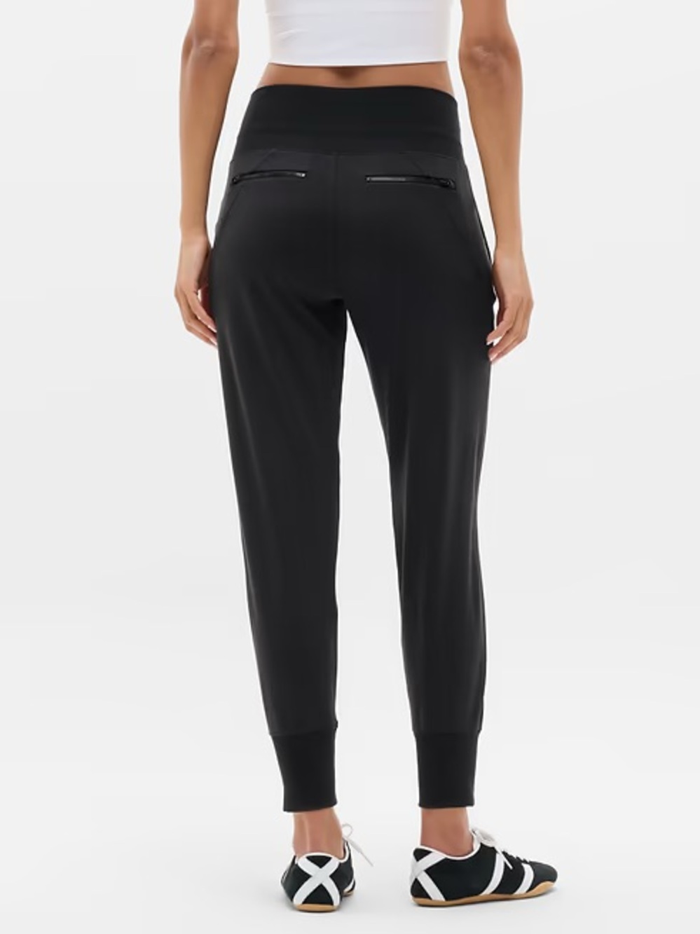Athleta Venice Jogger Black High Rise Stretch Sweatpants Size Large L